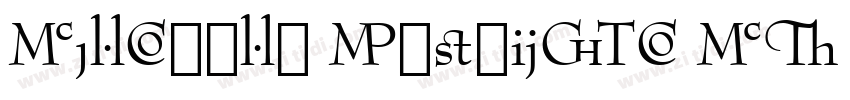 Bernhard Fashion BT字体转换